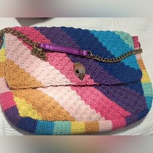 XXL Kurt Geiger rainbow Crystals   12x18
See pic for wear. Inside lining stained